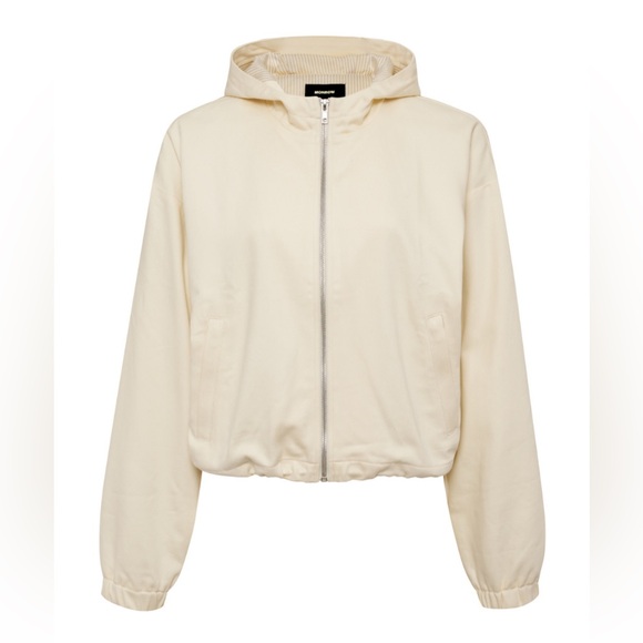 NWT Monrow black soft twill hooded bomber jacket Small - Picture 9 of 10